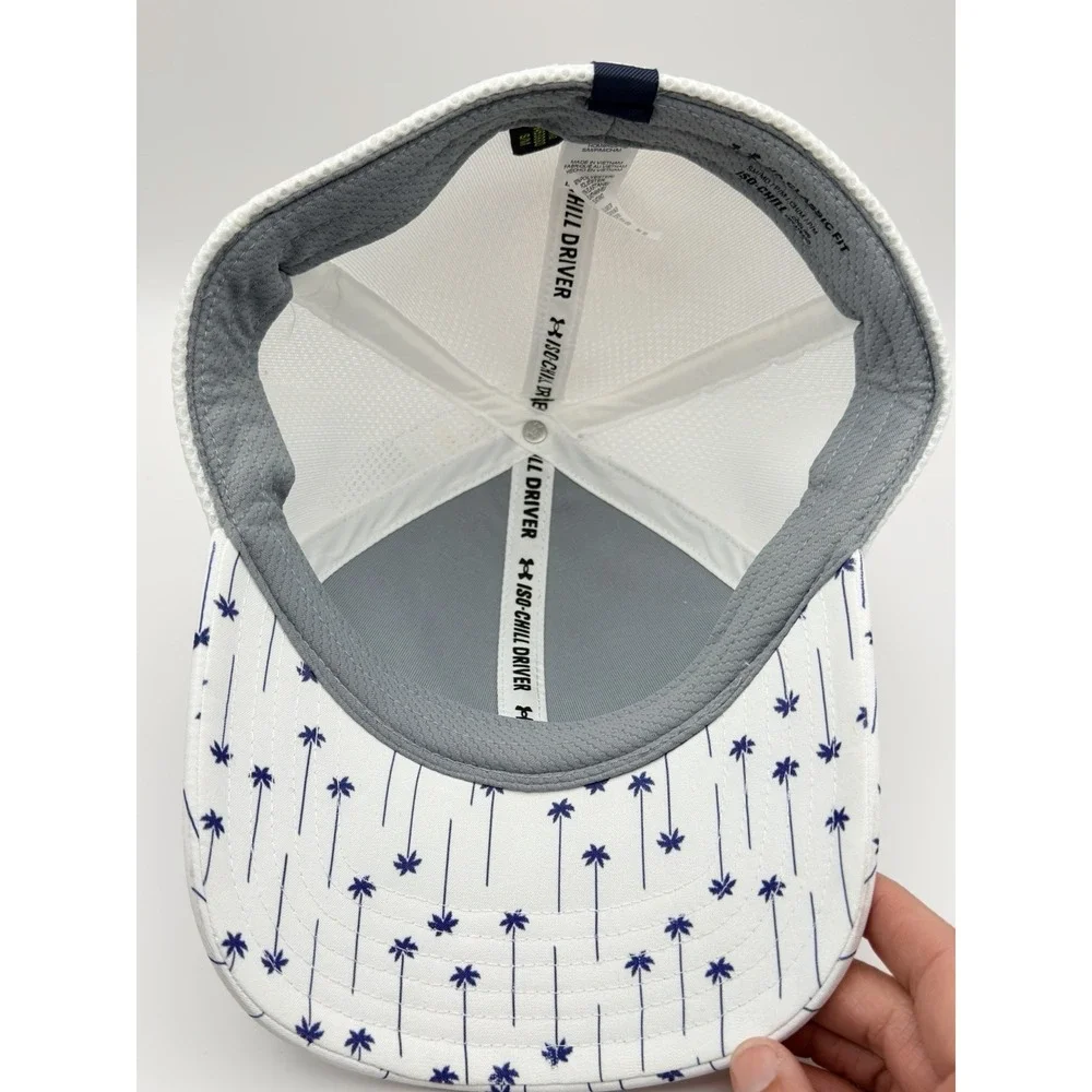 Under Armour Golf Iso Chill Graphic Print Fitted Golf Cap Palm Trees Small
